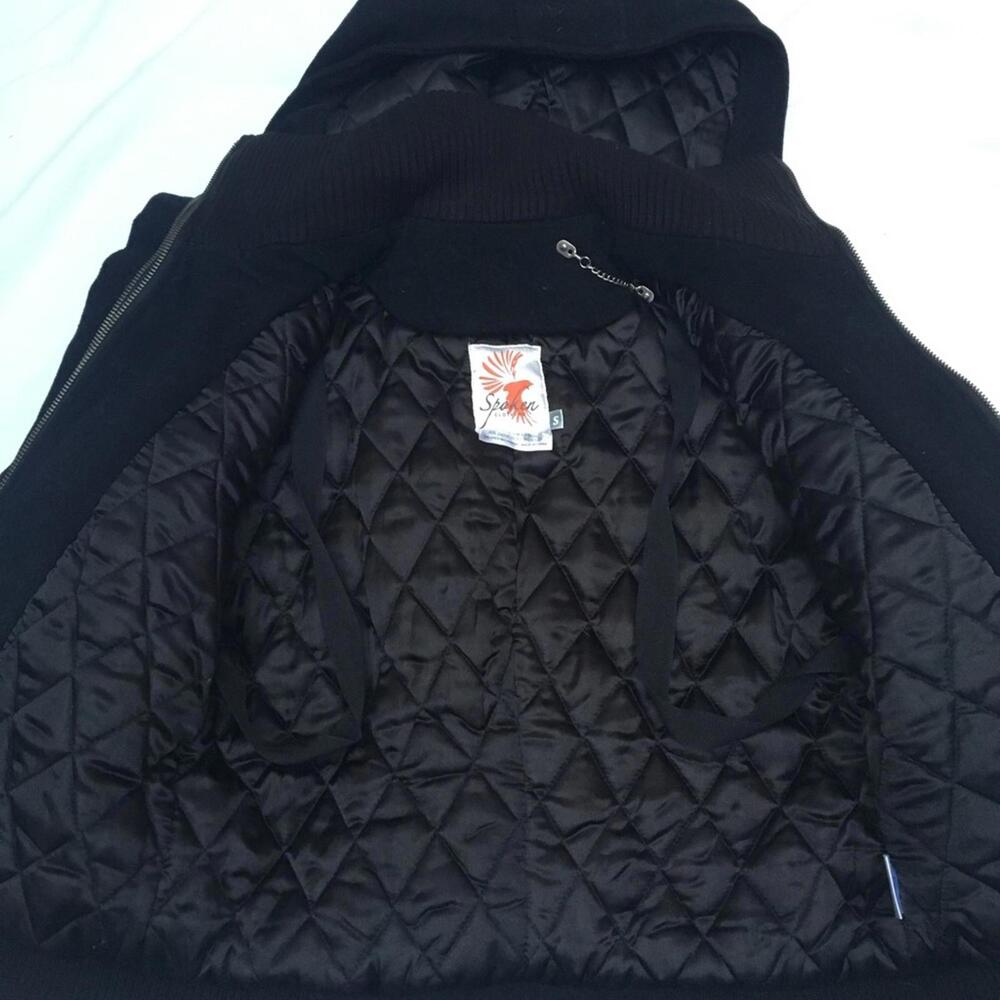 Black Wool Double Lined Coat By Spoken Clothing
